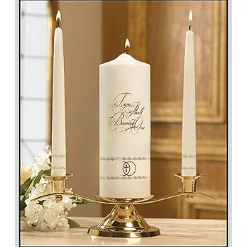 CANDLE-WEDDING-UNITY SET-TWO SHALL BECOME ONE